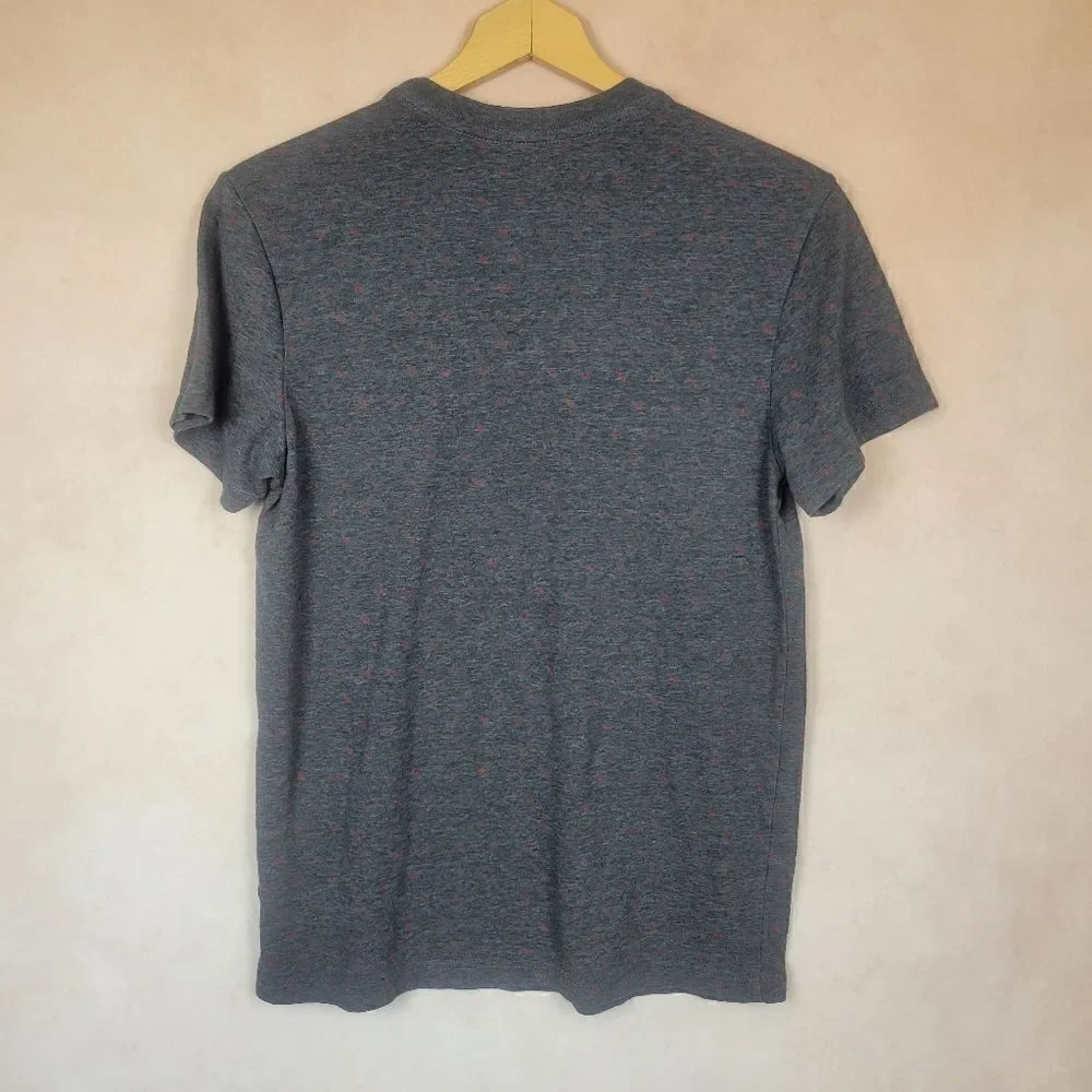 True Religion Gray Short Sleeve T-shirt Logo Print Size Small